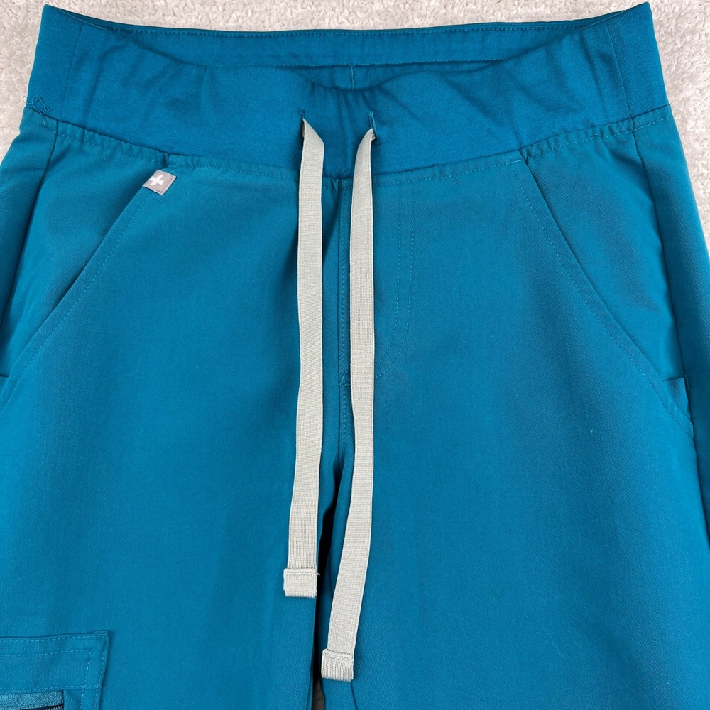 FIGS Zamora Jogger Scrub Pants Women XXS Lot of 2 Teal Rosewood Tech Healthcare - Picture 3 of 16